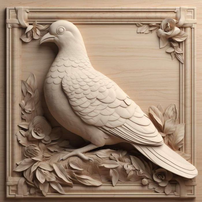 Nature and animals (Pigeon 1, NATURE_2217) 3D models for cnc